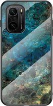 Xiaomi Mi 11i Hoesje Blauw Marmer - Cacious (Marble Serie)