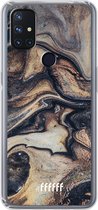 6F hoesje - geschikt voor OnePlus Nord N10 5G -  Transparant TPU Case - Wood Marble #ffffff