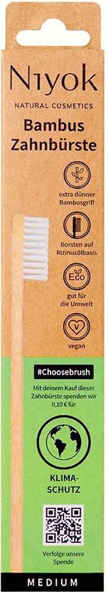 Goedkoopste Niyok Choosebrush - Bamboe Tandenborstel - Climate Protection - Zachte en Effectieve Reiniging - 100 Veganistisch - Duurzaam Materiaal