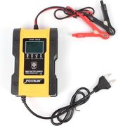 FOXSUR 12 V-24 V Auto Motor Reparatie Acculader AGM Oplader Kleur: Geel (EU Plug)