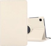 Voor Samsung Galaxy A7 Lite T220 360 graden rotatie Litchi Texture Flip Leather Case met houder (wit)