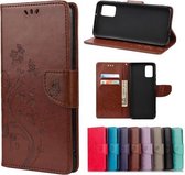 Voor Xiaomi Redmi Note 10 Pro Butterfly Flower Pattern Horizontale Flip Leather Case met houder & kaartsleuven & portemonnee (bruin)