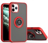 Q Shadow 1 Generation-serie TPU + pc-beschermhoes met 360 graden roterende ringhouder voor iPhone 12/12 Pro (rood + zwart)