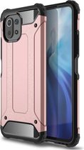 Voor Xiaomi Mi 11 Lite Magic Armor TPU + pc combinatiebehuizing (roségoud)