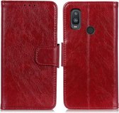 Voor Alcatel 1L (2021) Nappa Texture Horizontale Flip Leren Case met Houder & Kaartsleuven & Portemonnee (Rood)