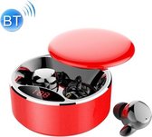 HAMTOD X30 IPX5 waterdichte touch draadloze Bluetooth-oortelefoon met magnetische oplaaddoos en slim digitaal display, ondersteuning voor draadloos / bekabeld opladen en bellen (rood)