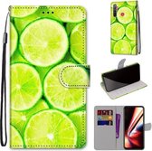 Voor OPPO Realme 5 / 5s / 5i / C3 / C3i / 6i / Narzo10 / 10A / 20A Gekleurde tekening Cross Texture Horizontale flip PU lederen tas met houder & kaartsleuven & portemonnee & lanyard (groene c