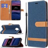 Voor Nokia G20 Kleuraanpassing Denim Textuur Horizontale Flip Leren Case met Houder & Kaartsleuven & Portemonnee & Lanyard (donkerblauw)