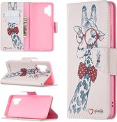 Voor Samsung Galaxy A32 4G Gekleurde Tekening Patroon Horizontale Flip Leren Case met Houder & Kaartsleuven & Portemonnee (Giraffe)