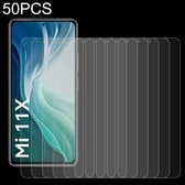 Voor Geschikt voor Xiaomi Mi 11X50 STUKS 0.26mm 9H 2.5D Gehard glasfilm