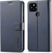 Voor OPPO Realme C21 / C20 LC.IMEEKE Kalfsstructuur Horizontale flip lederen tas, met houder & kaartsleuven en portemonnee (blauw)