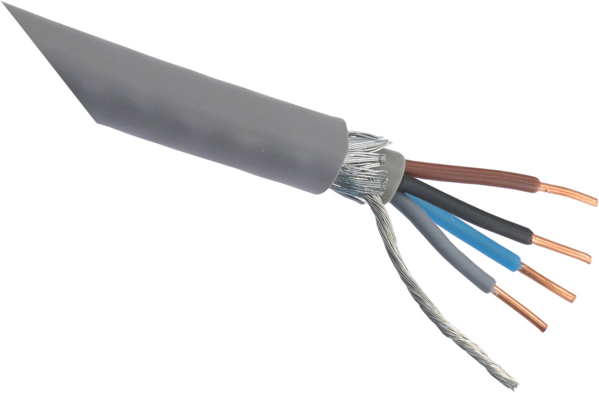 Grondkabel - YMVK-AS - DCA - 4 x 2.5 mm² - 25 m - grijs