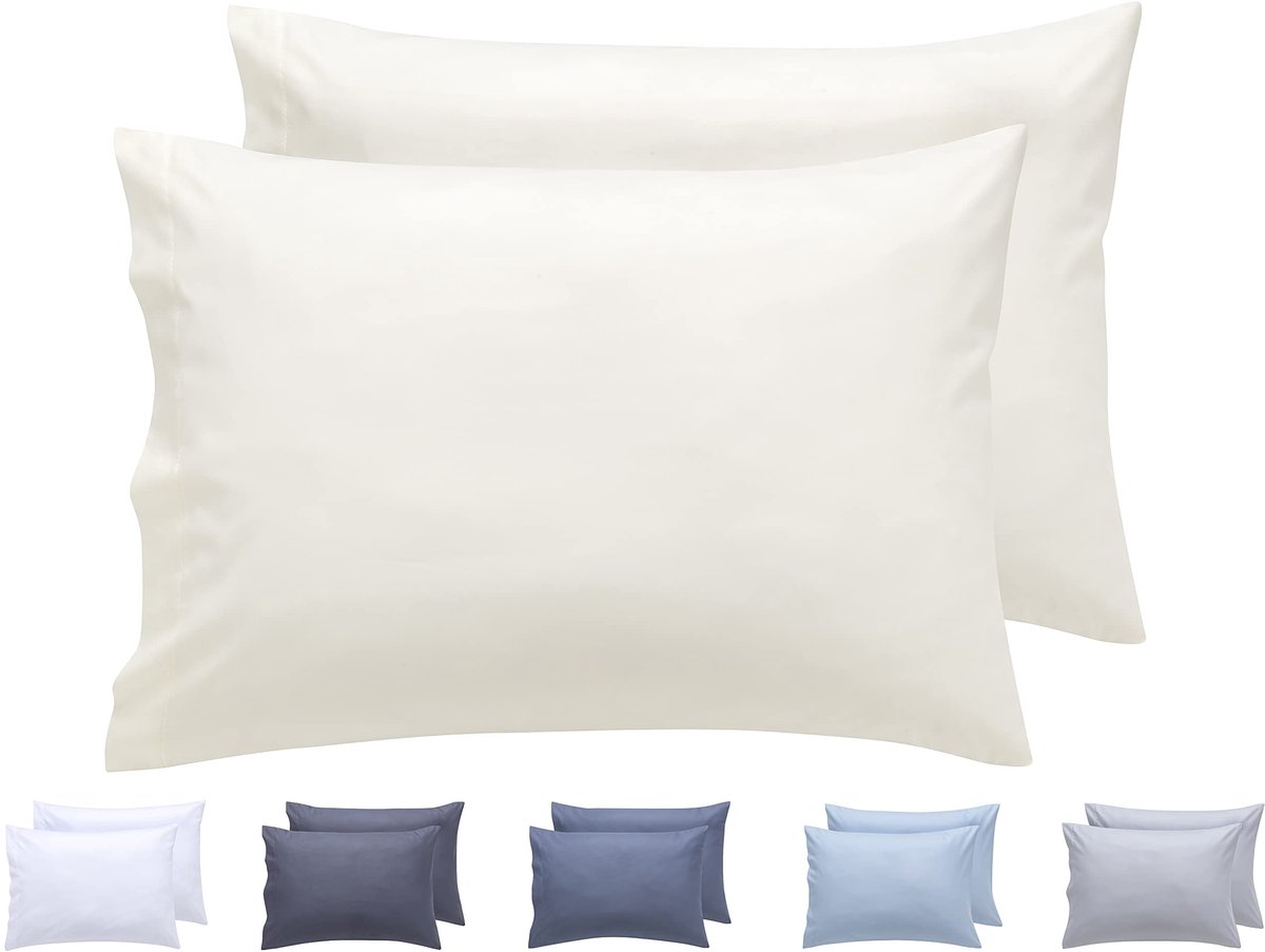 My Ninki ® Set van 2 Extra Zachte Hypoallergene Kussenhoezen van Microvezel in Beige, 50 x 70 cm