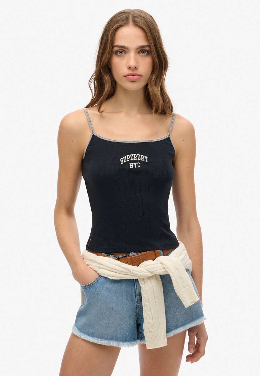 Superdry Athletic Essentials camitopje Dames Vesten Marineblauw