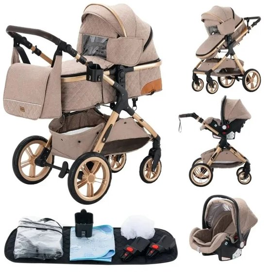 Jurrys kinderwagen - 3 in 1 - Meerdere kleuren - Opvouwbaar - Veiligheid zitje - Multifunctioneel - Reizen - Baby