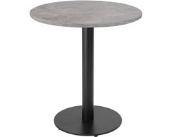 Oviala - Tafel van 60 cm zwarte poot en grijze betonnen bekleding - Rivoli