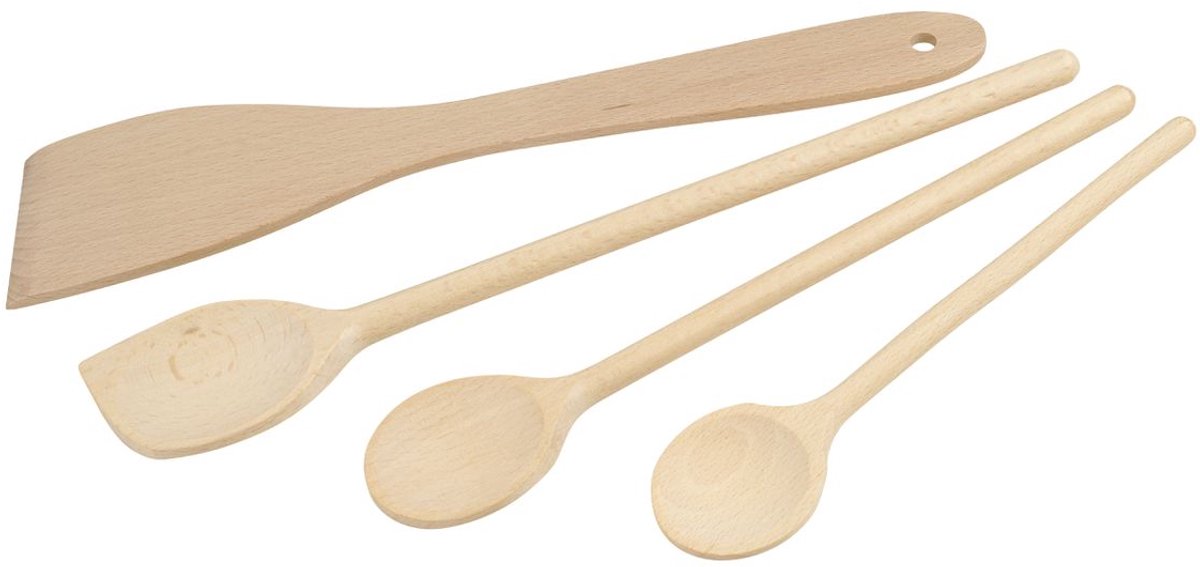 Set van 4 FSC houten keukengerei Fackelmann Nature