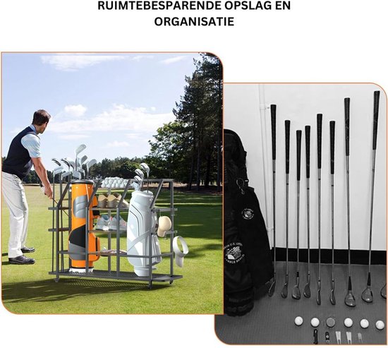 ApexArte® Golftas Standbag - Golf Accessoires - Zwart van ApexArte® — afbeelding 4