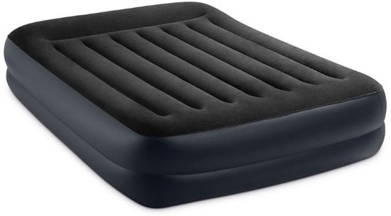 Matelas gonflable Zylo® avec pompe intégrée - Matelas gonflable avec pompe - 2 personnes - Support d'oreiller surélevé - 152 x 203 x 42 cm - Zwart