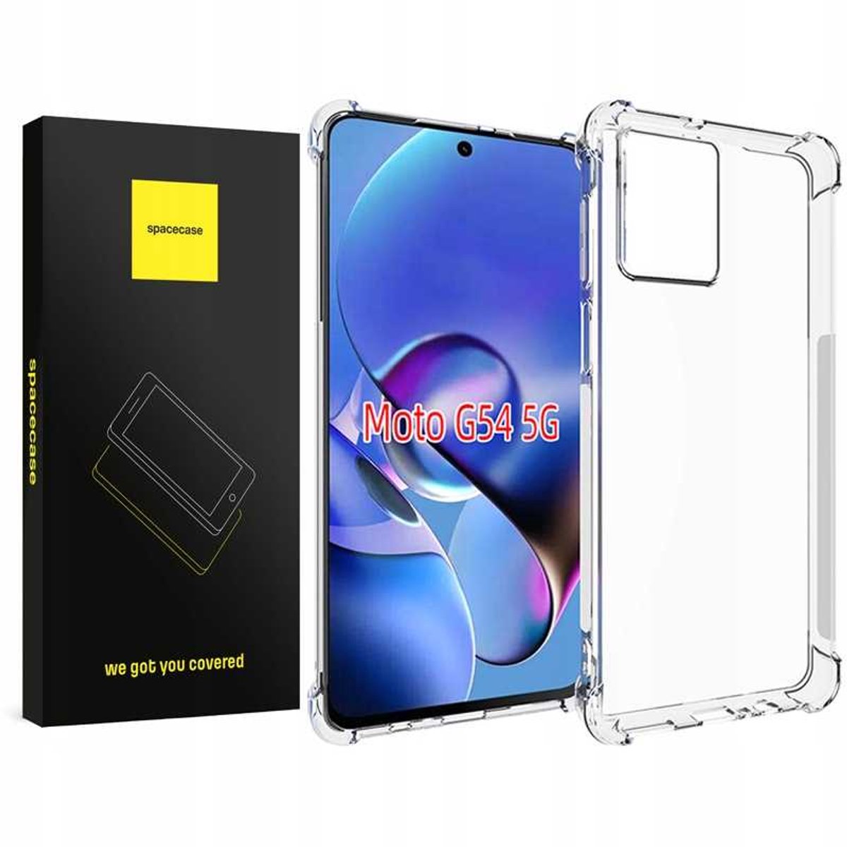 Spacecase Anti-Shock Case Voor Motorola G54 Telefoonbescherming