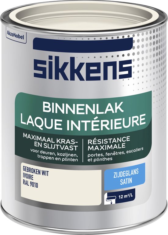 Sikkens - Binnenlak Zijdeglans - RAL 9010 - 750 ML