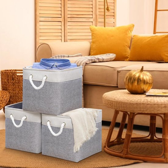 Kast Organizers Set Van 10 Opberg Box/doos/mand/vakken 28x30x30 Cm Niet Geweven Stof 3 Varianten