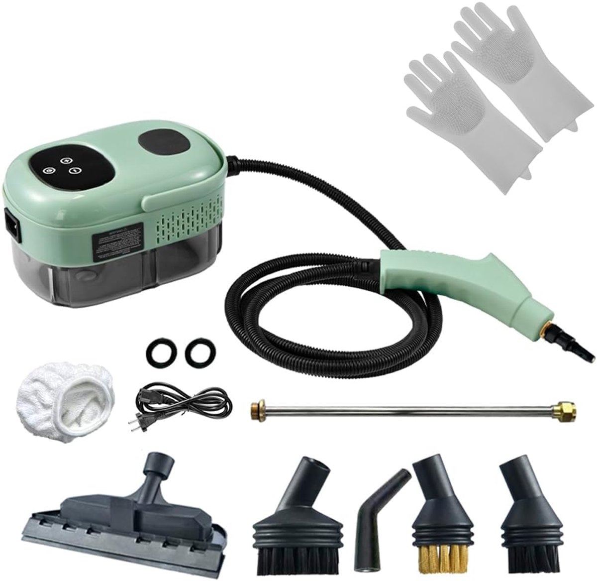 Handstoomreiniger 2500 W - Draagbaar met Digitaal Display en 1100 ml Watertank voor Keuken, Tegels en Auto