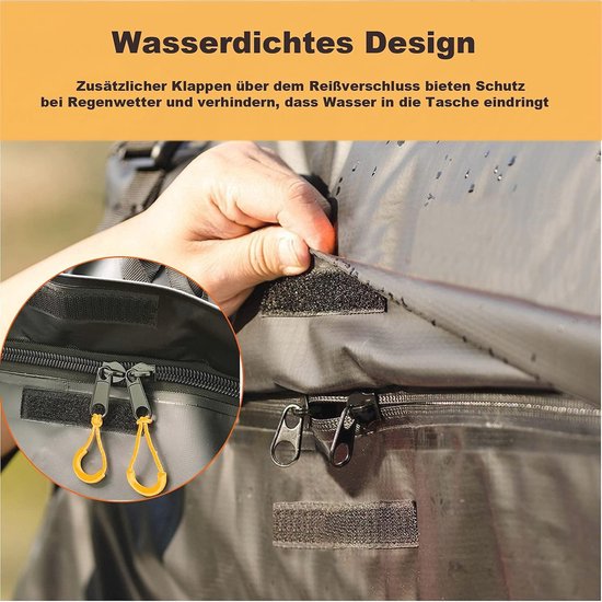 Opvouwbare Waterdichte Autodakkoffer - 425 Liter Ruimte voor Reis en Bagage — afbeelding 5