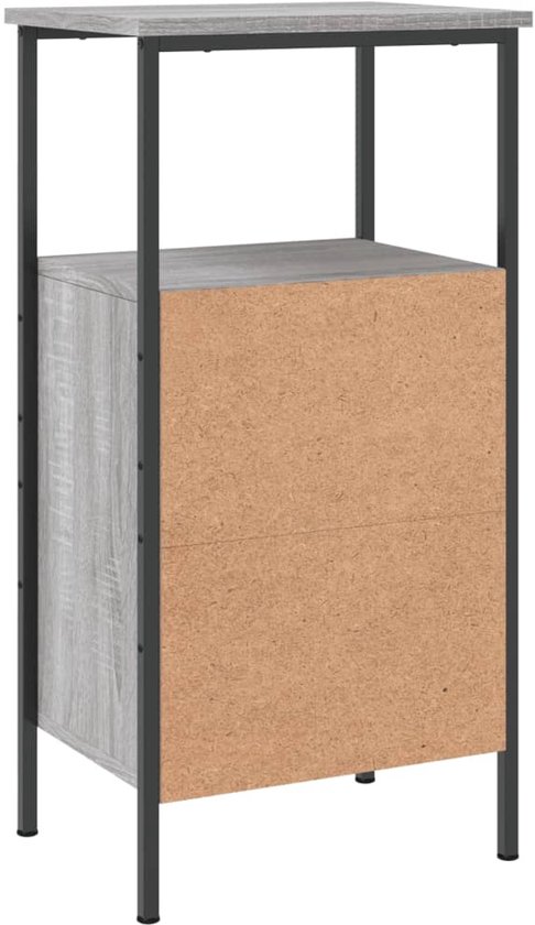 Nachtkastje 44x45x60 cm bewerkt hout grijs sonoma eikenkleurig Nachtkastje 44x45x60 cm bewerkt hout grijs sonoma eikenkleurig