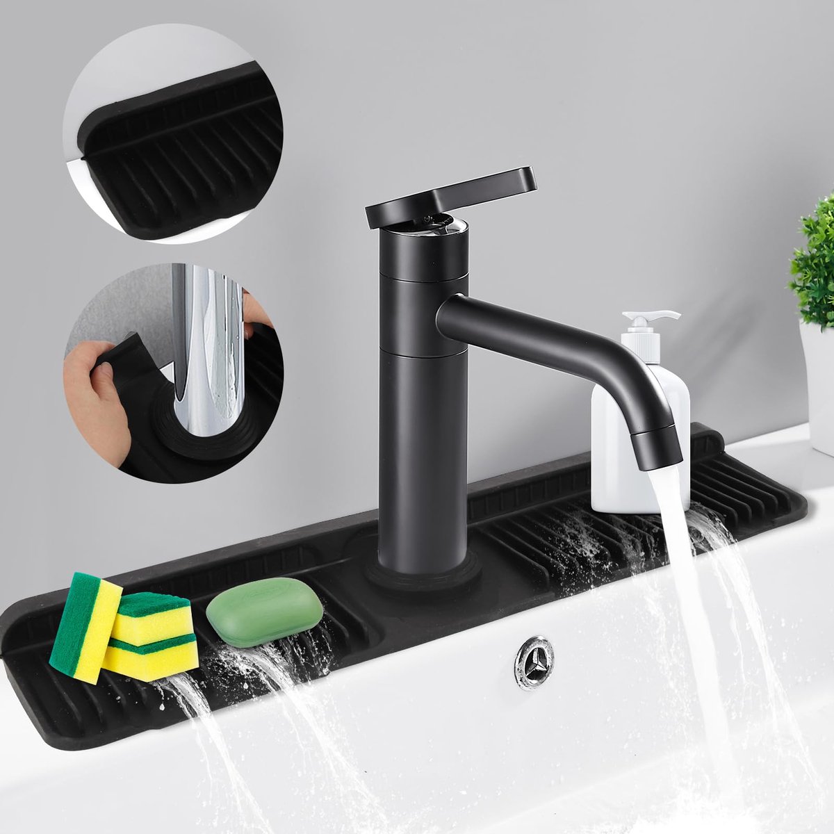 My Ninki ® Innovatieve Silicone Waterafvoer Mat voor Keuken en Badkamer Kraan