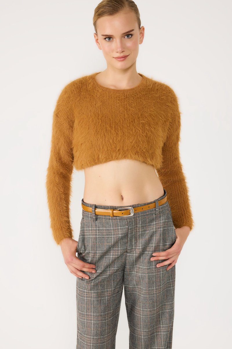 Pull court en fourrure