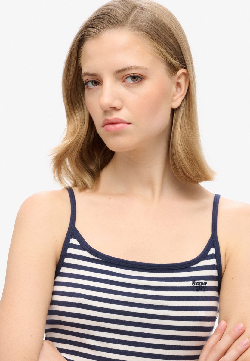 Superdry Essential Mouwloos T-shirt Veelkleurig S Vrouw Marineblauw