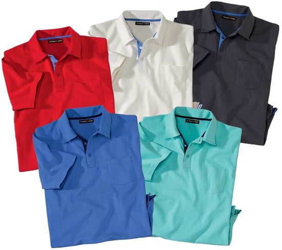 Atlas for Men - Sportieve polo van piquéstof - Heren - Verkrijgbaar in grote maten - 5XL