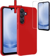 Coque en Siliconen pour Samsung Samsung avec protection d'écran - Rouge