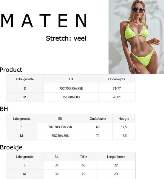 Set bikini 2 pièces LaGloss® Jaune fluo – Taille S – Mode maillots de bains pour femmes Radiant & Trendy