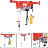 Palan Électrique VidaXL 1300W - 400/800kg Capacité - Treuil Levage Lourd - Télécommande - Atelier