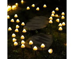 Merkloos Solar Paddenstoel Buitenverlichting Op Zonne-Energie - Led - 8 Meter- Tuinverlichting Zonne-Energie - Verlichting Buiten - Prikspots