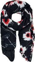 Desigual sjaal met all over print zwart/wit