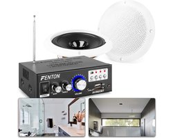 SkyTronic BS06 Badkamer speakerset 6.5 met versterker en 10 meter speakerkabel