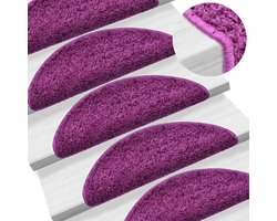 vidaXL Traptreden Bekleden - Trapmatten - Trapmatten 10 st 65x21x4 cm violet - Antislip Matten - Vloerkleed Trap - Tapijt Trap