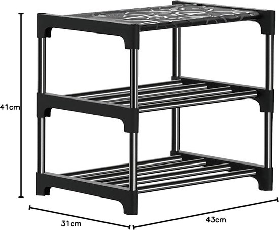 Étagère à chaussures à trois niveaux Selbro ® pour un gain de place intelligent dans n'importe quelle pièce