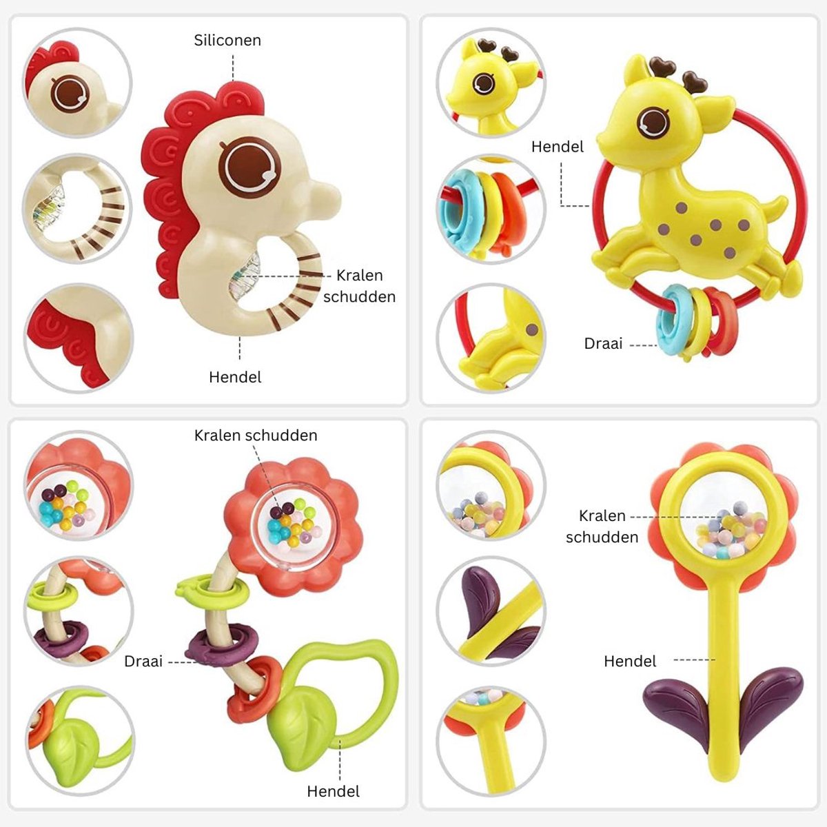 VELTRR® Speelgoed 1 Jaar - Kinderspeelgoed - Multi Kleur