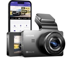 AZDome M63 Lite 1CH dashcam - Ultra 4K resolutie - Wifi - Parkeermodus - 3,0 inch IPS lcd - dashcam voor auto