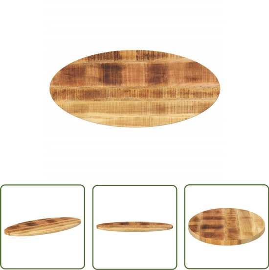 Vidaxl dessus de bureau avec courbe 140x50x2,5 cm manguier massif brut