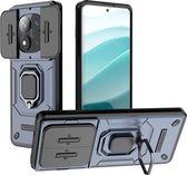 Coverup Case - Convient pour Xiaomi Redmi Note 14 Pro 5G / Poco X7 - Coverup Ring Kickstand Back Cover avec Camera Shield - Blauw