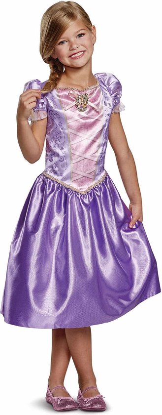 DISNEY Prinses - TANGLED, Rapunzel jurk Classic, Maat XS (3T-4T jaar), Meisjes