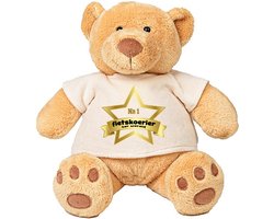 Teddy Beer Nr 1 Fietskoerier ter Wereld - bezorger - fiets - ster - knuffel