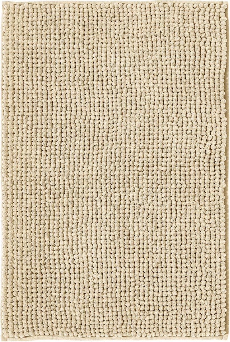 La'Moussawi ® Zachte Antislip Badkamermat van Chenille in Beige voor Douche en Toilet