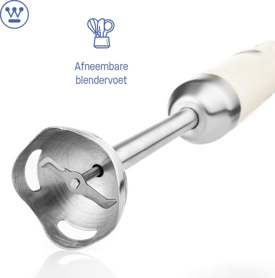 Westinghouse Retro Staafmixer - Turbo functie - Handblender - RVS Mixvoet - Antispat - 600W - Beige van Westinghouse — afbeelding 5
