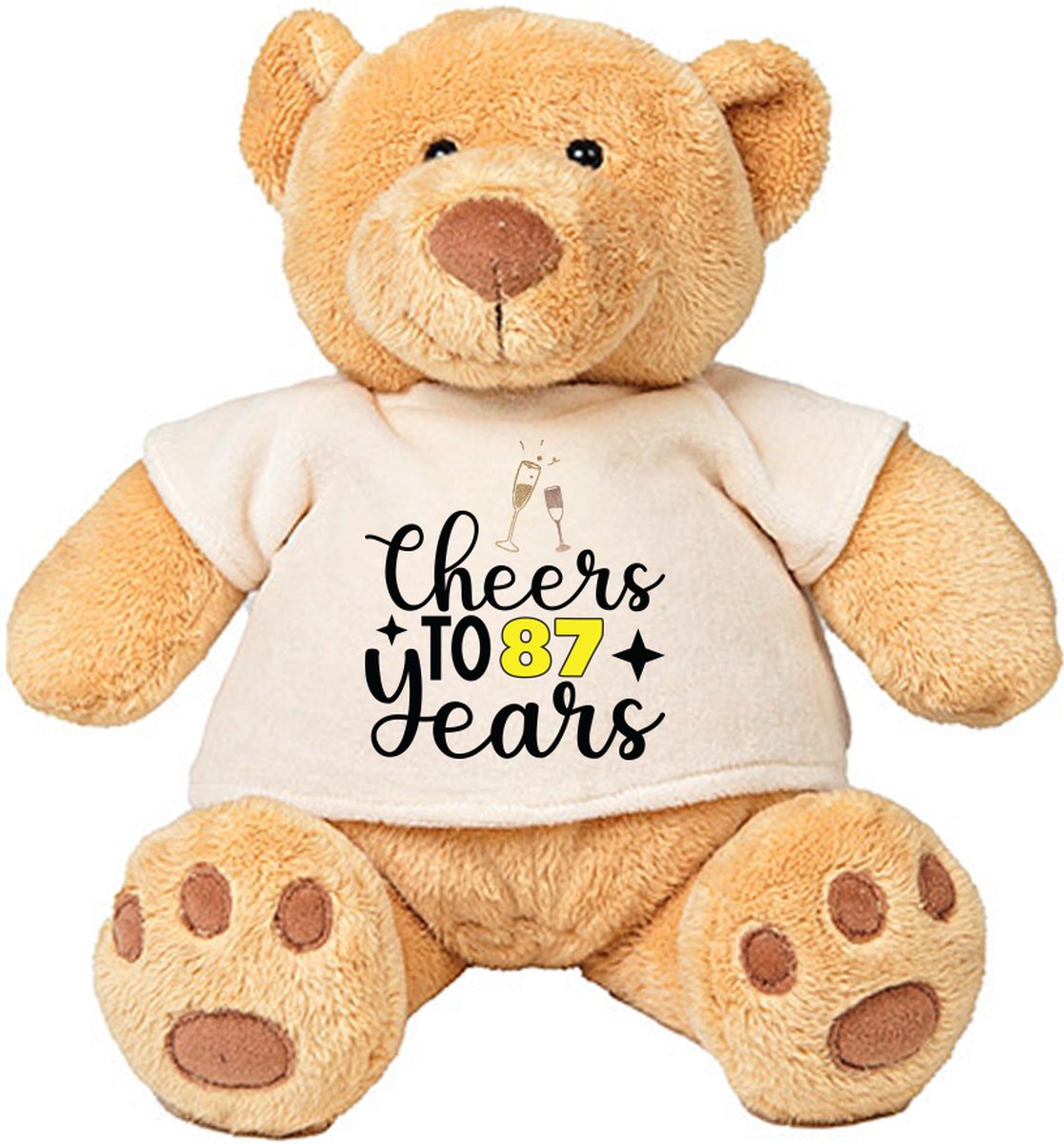 Teddy Beer Cheers To 87 Years - jarig - cadeau - verjaardag - knuffel